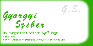 gyorgyi sziber business card